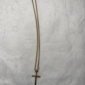 Gold Cross Pendant Necklace